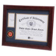 U.S. Marine Corps Medallion Certificate and Medal Frame.