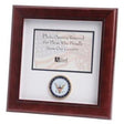 U.S. Navy Medallion Landscape Picture Frame White Matting with Gold Trim