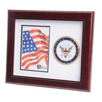 U.S. Navy Medallion Portrait Picture Frame Hand Made By Veterans