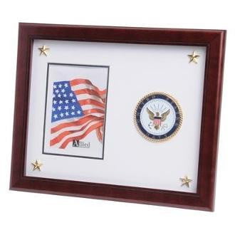 U.S. Navy Medallion Picture Frame with Stars.