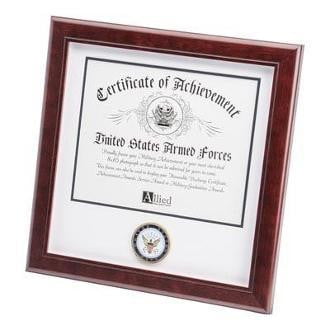U.S. Navy Medallion Certificate Frame