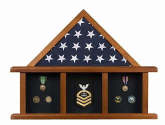 The Colonial Flag Display Case Measures 24H x 32W x 3 3/4D, , The Military Gift Store, Flag and Medal Display Cases