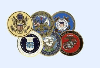 Military Color Medallions., , The Military Gift Store, Display Case Accessories