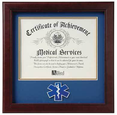 Emergency Medical Services Certificate of Achievement Frame