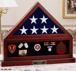 Flags Connections Combination Flag Display Case Shadow Box, Flag medal pedestal