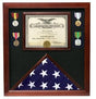 Flag medal display case, great flag case for retirement certific.