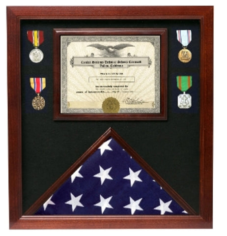 Flag medal display case, Great flag case for retirement ceremony. - The Military Gift Store