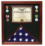 Flag and Document Case, American Flag and document display case, , The Military Gift Store, Flag Display cases