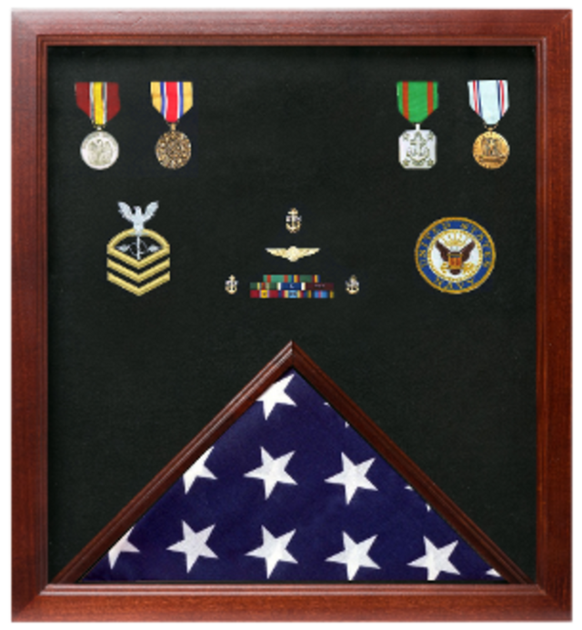 Military Flag and Medal Display Case. - The Military Gift Store