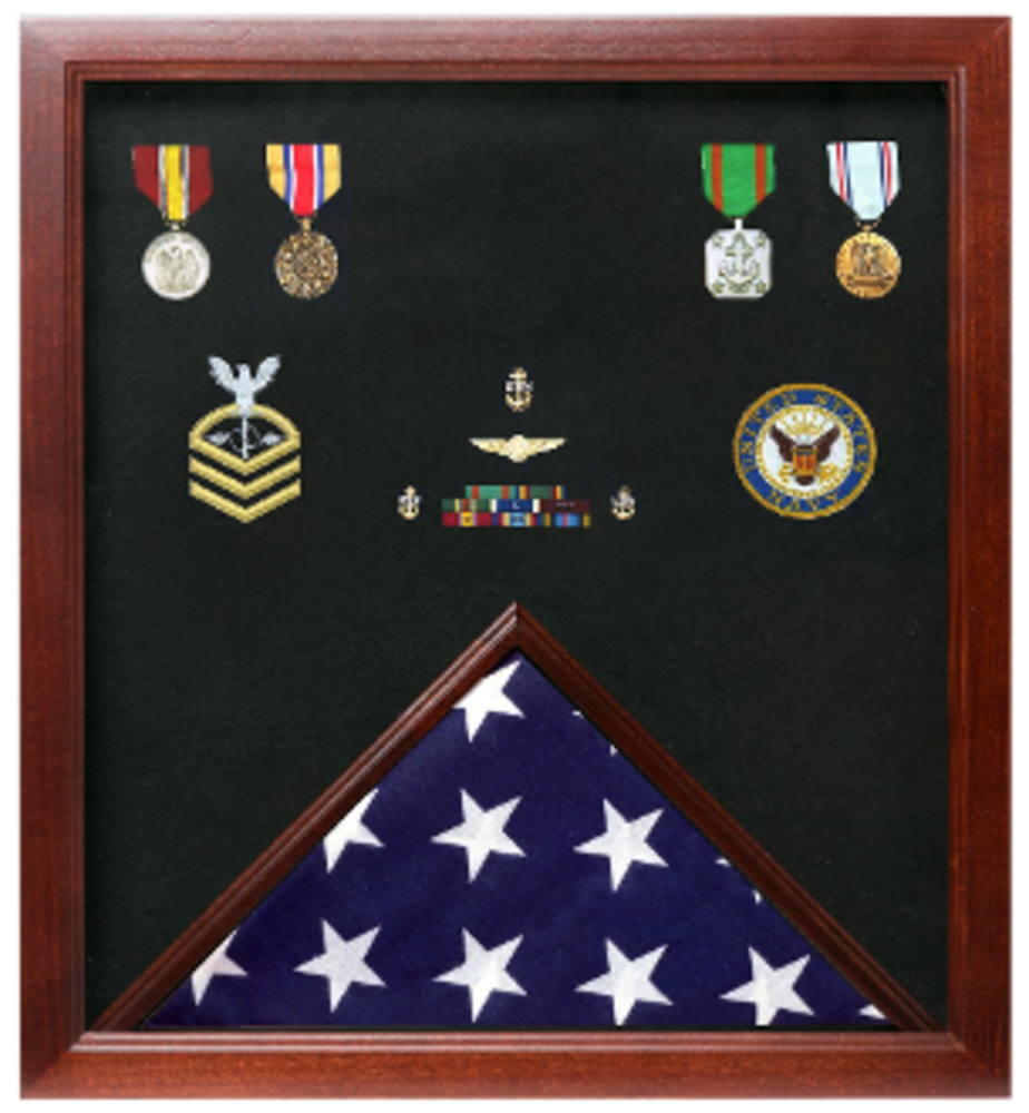 Military Flag and Medal Display Case., , The Military Gift Store, Military Medal Display Cases