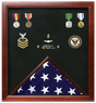 Military Flag and Medal Display Case