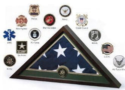 Medallion Flag Display Case, Memorial Flag Display case.