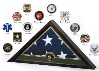 Medallion Flag Display Case, Memorial Flag Display case - The Military Gift Store