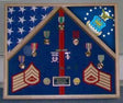 Navy Flag Case For 2 Flags And Medals.