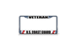 Metal Insert License Plate Frame Veteran U.S. Coast Guard Navy, , The Military Gift Store, Cover frame