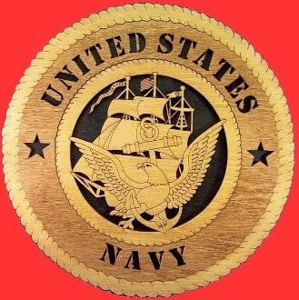Navy Wall Tributes comes 12” in diameter in a truly unique 3D design