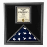 Flag and Certificate Case Black Frame, American Made. - The Military Gift Store
