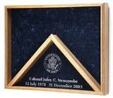 Deluxe Combo Awards Flag Display Case - Oak, , The Military Gift Store, Burial Flag Cases