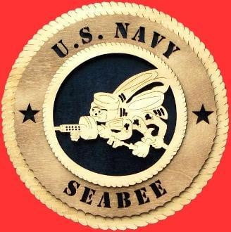 SeaBee Wall Tribute,Seabee Wood Wall Tribute, Seabee emblem, , The Military Gift Store, Wall Tributes