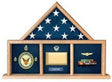 Flags Connections USAF Shadow Box, Flag Medal Case, , The Military Gift Store, 3 Bay Flag Frames