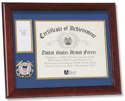 Flags Connections U.S. Coast Guard Medal and Award Frame with Medallion -13 x 16