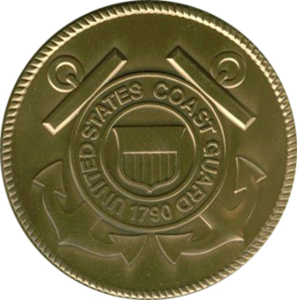 Coast Guard Service Medallion, Brass Coast Guard Medallion. - The Military Gift Store