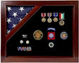 Flag Display Case American Flag Box Burial Flag Case. - Corner flag case, Flag Display Case American Flag Box Burial Flag Case., The Military Gift Store, 