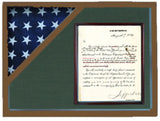 Shadow box to hold a flag with 8.5 x 11 certificate, , The Military Gift Store, Shadow box to hold a flag
