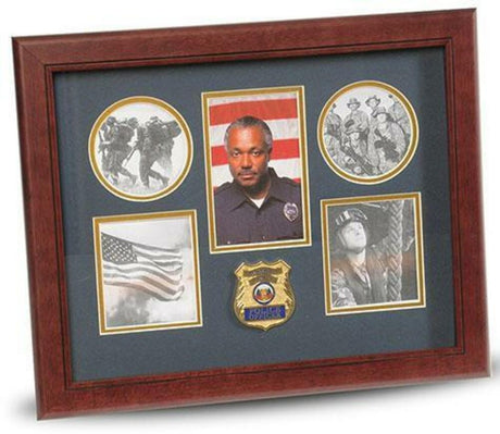 Flag Connections Police Department Medallion 5-Picture Collage Frame - The Military Gift Store