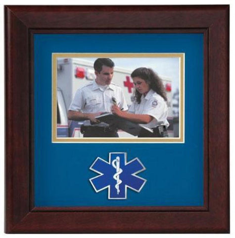Flag Connections Emergency Medical Services Horizontal Picture Frame. - The Military Gift Store