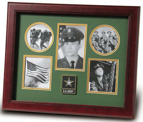 Flag Connections Go Army Medallion 5-Picture Collage Frame. - The Military Gift Store