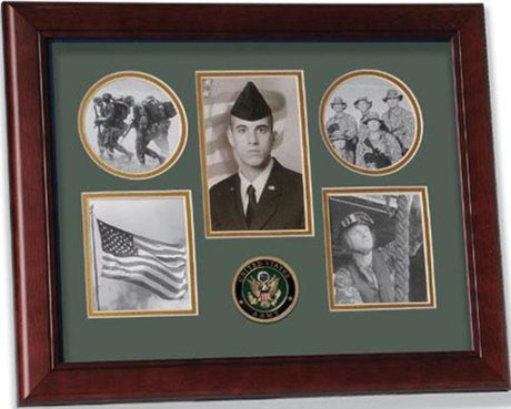 Flag Connections United States Army Medallion 5 Picture Collage Frame with Stars