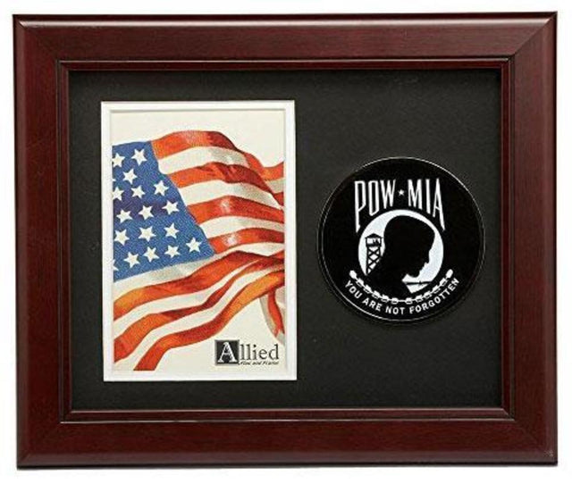 Flag Connections POW/MIA Medallion 4-Inch by 6-Inch Portrait Picture Frame.