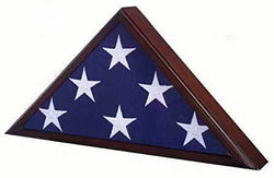 SpartaCraft Cherry Veteran Memorial American Flag Case For Military Retirement Made In America.
