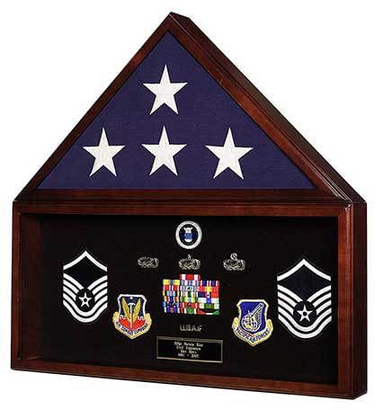 Military Retirement Shadow Box, Memorial American Flag Case Memorabilia, Military Retirement Shadow Box & Memorial American Flag Case, The Military Gift Store, Burial Flag Display Cases fit 5ft X 9.5ft Flags (31)