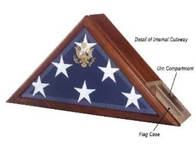 Flag Connections Urn and Flag Case, funeral Flag Case