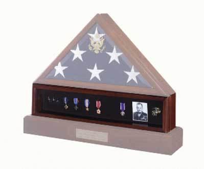 Flag Connections Medal Display Case , Pedestal , Medal Holder - The Military Gift Store