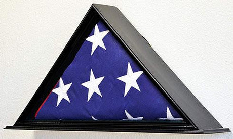 Flag Display Case for 5 x 9.5 Burial/Funeral/Casket/Veterans Military Flag Box