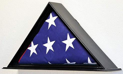 Flag Display Case for 5 x 9.5 Burial/Funeral/Casket/Veterans Military Flag Box