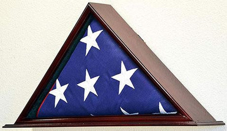 Flag Display Case for 5 x 9.5 Burial/Funeral/Casket/Veterans Military Flag Box