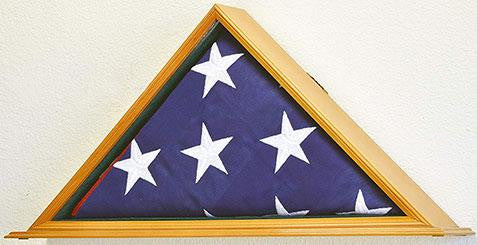 Flag Display Case for 5 x 9.5 Burial/Funeral/Casket/Veterans Military Flag box