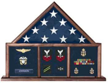 Flags Connections Flag and Memorabilia, Flag Shadow Box, Combination Flag Medal