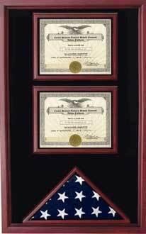 Flags Connections 2 Certificates Flag Display case - The Military Gift Store