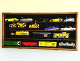 O Scale Train Display Case Cabinet Wall Rack w/ UV Protection- Lockable - Walnut, O Scale Train Display Case Cabinet Wall Rack w/ UV Protection, The Military Gift Store, Cover frame