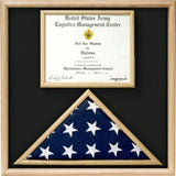 US Marine Corp Flag and Certificate Display Case/ award case. - The Military Gift Store