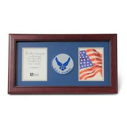 Allied Products Frame Aim High Air Force Medallion Double Picture Frame, 4 by 6-Inch