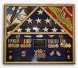 3 Flags Military Shadow Box, flag case for 3 flags USA Made, , The Military Gift Store, 3 Bay Flag Frames