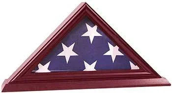 3'x5' Flag Display Case, Shadow Box (Not for Burial Funeral Flag), Solid Wood Cherry Finish, 3'x5' Flag Display Case, Shadow Box (Not for Burial Funeral Flag), The Military Gift Store, Flag Display Case
