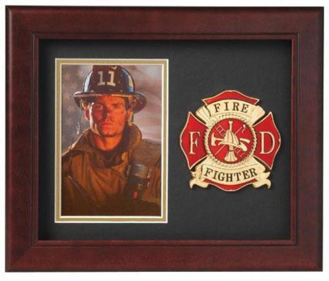 Flag Connections Fire Fighter Vertical Picture Frame. - The Military Gift Store