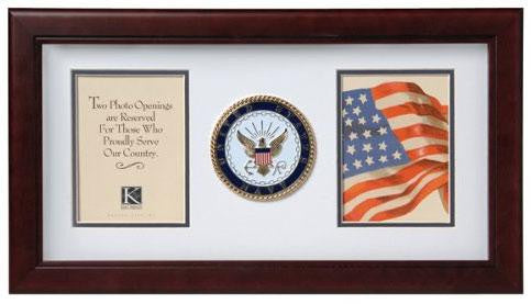 Flag Connections United States Navy Dual Picture Frame